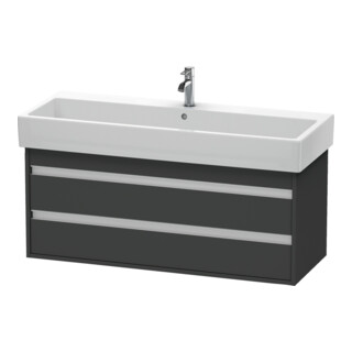 Duravit Meuble sous lavabo Ketho 115x44 cm, gris graphite, 2 tiroirs, suspendu