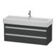 Duravit Meuble sous lavabo Ketho 115x44 cm, gris graphite, 2 tiroirs, suspendu-1