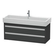 Duravit Meuble sous lavabo Ketho 115x44 cm, gris graphite, 2 tiroirs, suspendu