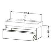 Duravit Meuble sous-lavabo Ketho 115x44 cm, mat, 1 tiroir, suspendu-4