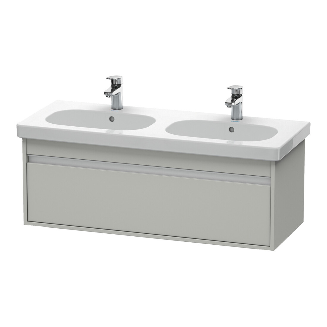Duravit Meuble sous-lavabo Ketho 115x45,5 cm, béton gris, 1 tiroir, suspendu