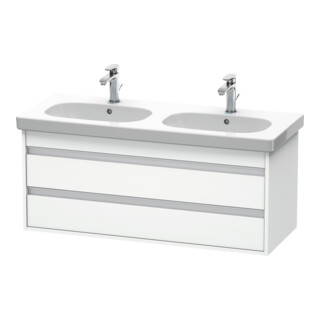 Duravit Meuble sous lavabo Ketho 115x45,5 cm, blanc mat, 2 tiroirs, suspendu