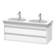 Duravit Meuble sous lavabo Ketho 115x45,5 cm, blanc mat, 2 tiroirs, suspendu-1