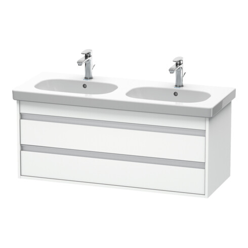 Duravit Meuble sous lavabo Ketho 115x45,5 cm, blanc mat, 2 tiroirs, suspendu