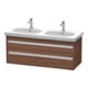 Duravit Meuble sous-lavabo Ketho 115x45,5 cm, noyer foncé, 2 tiroirs, suspendu-1