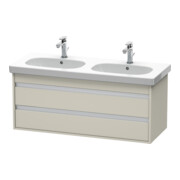 Duravit Meuble sous-lavabo Ketho 115x45,5 cm, Taupe, 2 tiroirs, suspendu