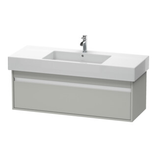 Duravit Meuble sous-lavabo Ketho 120x45,5 cm, béton gris, 1 tiroir, suspendu