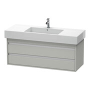 Duravit Meuble sous-lavabo Ketho 120x45,5 cm, béton gris, 2 tiroirs, suspendu