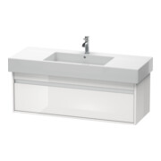 Duravit Meuble sous lavabo Ketho 120x45,5 cm, blanc brillant, 1 tiroir, suspendu