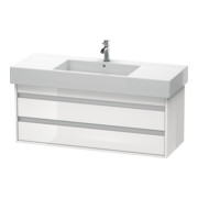 Duravit Meuble sous-lavabo Ketho 120x45,5 cm, blanc brillant, 2 tiroirs, suspendu