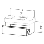 Duravit Meuble sous-lavabo Ketho 120x45,5 cm, blanc mat, 1 tiroir, suspendu-3