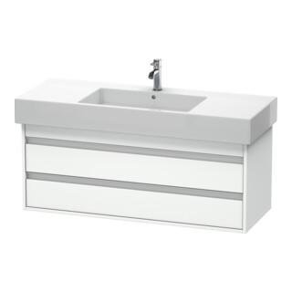 Duravit Meuble sous-lavabo Ketho 120x45,5 cm, blanc mat, 2 tiroirs, suspendu