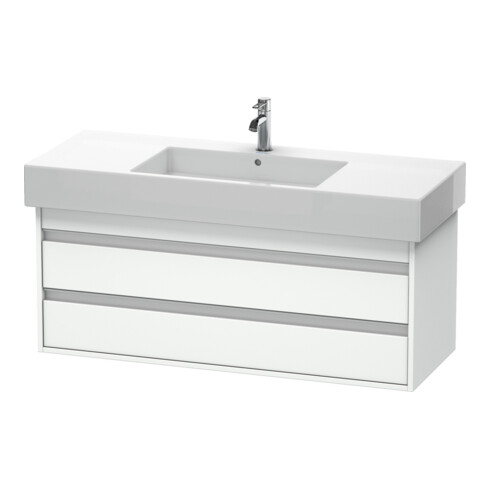 Duravit Meuble sous-lavabo Ketho 120x45,5 cm, blanc mat, 2 tiroirs, suspendu