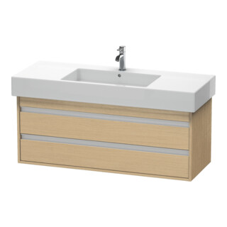 Duravit Meuble sous-lavabo Ketho 120x45,5 cm, chêne œuf, 2 tiroirs, suspendu