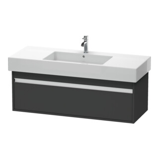 Duravit Meuble sous-lavabo Ketho 120x45,5 cm, graphite mat, 1 tiroir, suspendu