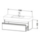 Duravit Meuble sous-lavabo Ketho 120x45,5 cm, graphite mat, 1 tiroir, suspendu