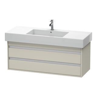 Duravit Meuble sous lavabo Ketho 120x45,5 cm, taupe, 2 tiroirs, suspendu