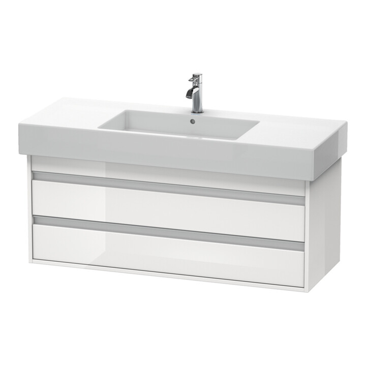 Duravit Meuble sous lavabo Ketho 120x45,5 cm, taupe, 2 tiroirs, suspendu