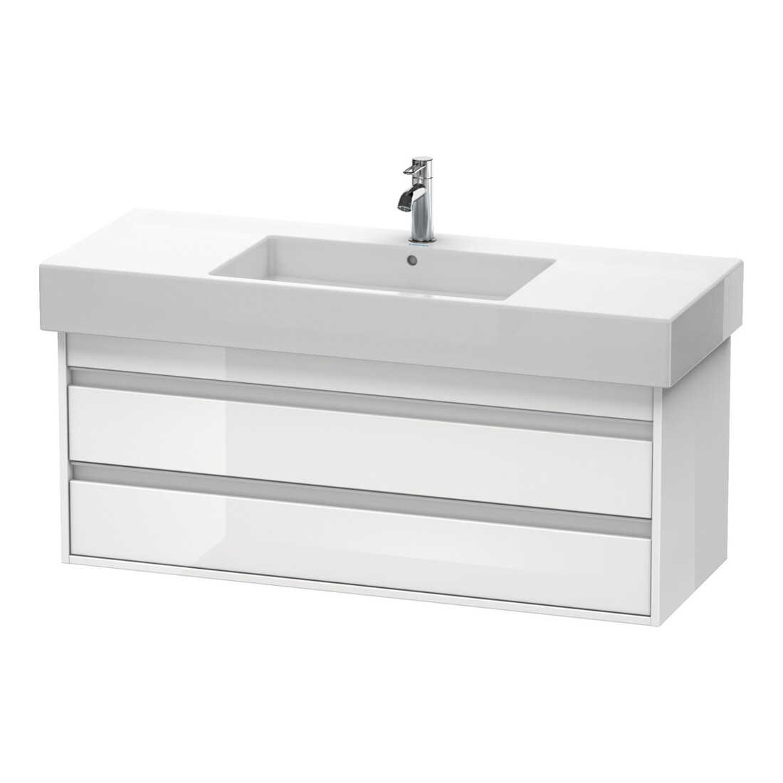 Duravit Meuble sous lavabo Ketho 120x45,5 cm, taupe, 2 tiroirs, suspendu