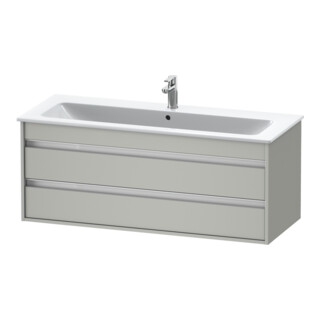 Duravit Meuble sous lavabo Ketho 120x47,5 cm, béton gris, 2 tiroirs, suspendu