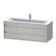 Duravit Meuble sous lavabo Ketho 120x47,5 cm, béton gris, 2 tiroirs, suspendu-1