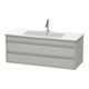 Duravit Meuble sous lavabo Ketho 120x47,5 cm, béton gris, 2 tiroirs, suspendu-4