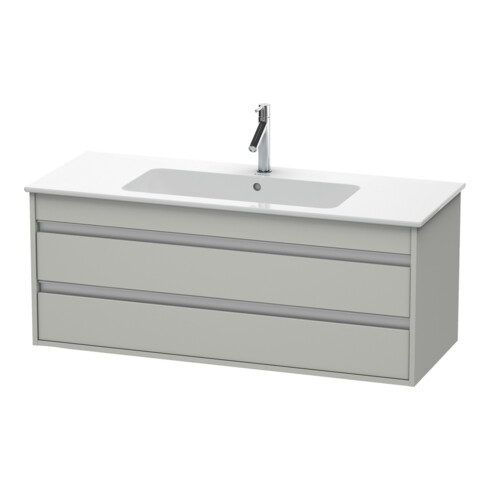 Duravit Meuble sous lavabo Ketho 120x47,5 cm, béton gris, 2 tiroirs, suspendu