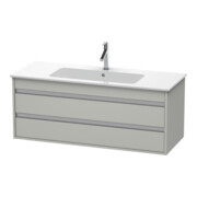 Duravit Meuble sous lavabo Ketho 120x47,5 cm, béton gris, 2 tiroirs, suspendu-4
