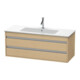 Duravit Meuble sous lavabo Ketho 120x47,5 cm, chêne naturel, 2 tiroirs, suspendu-1