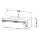 Duravit Meuble sous-lavabo Ketho 120x47,5 cm, graph ma, 1 tiroir, suspendu