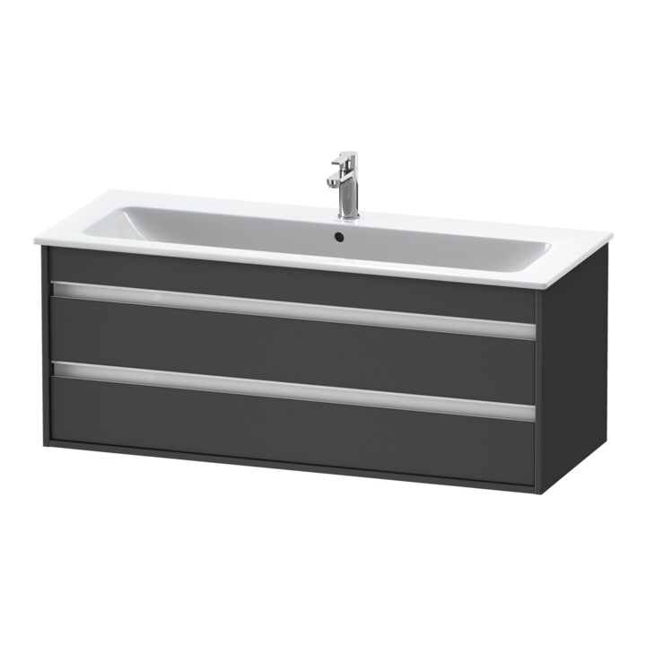 Duravit Meuble sous-lavabo Ketho 120x47,5 cm, graph ma, 2 tiroirs, suspendu