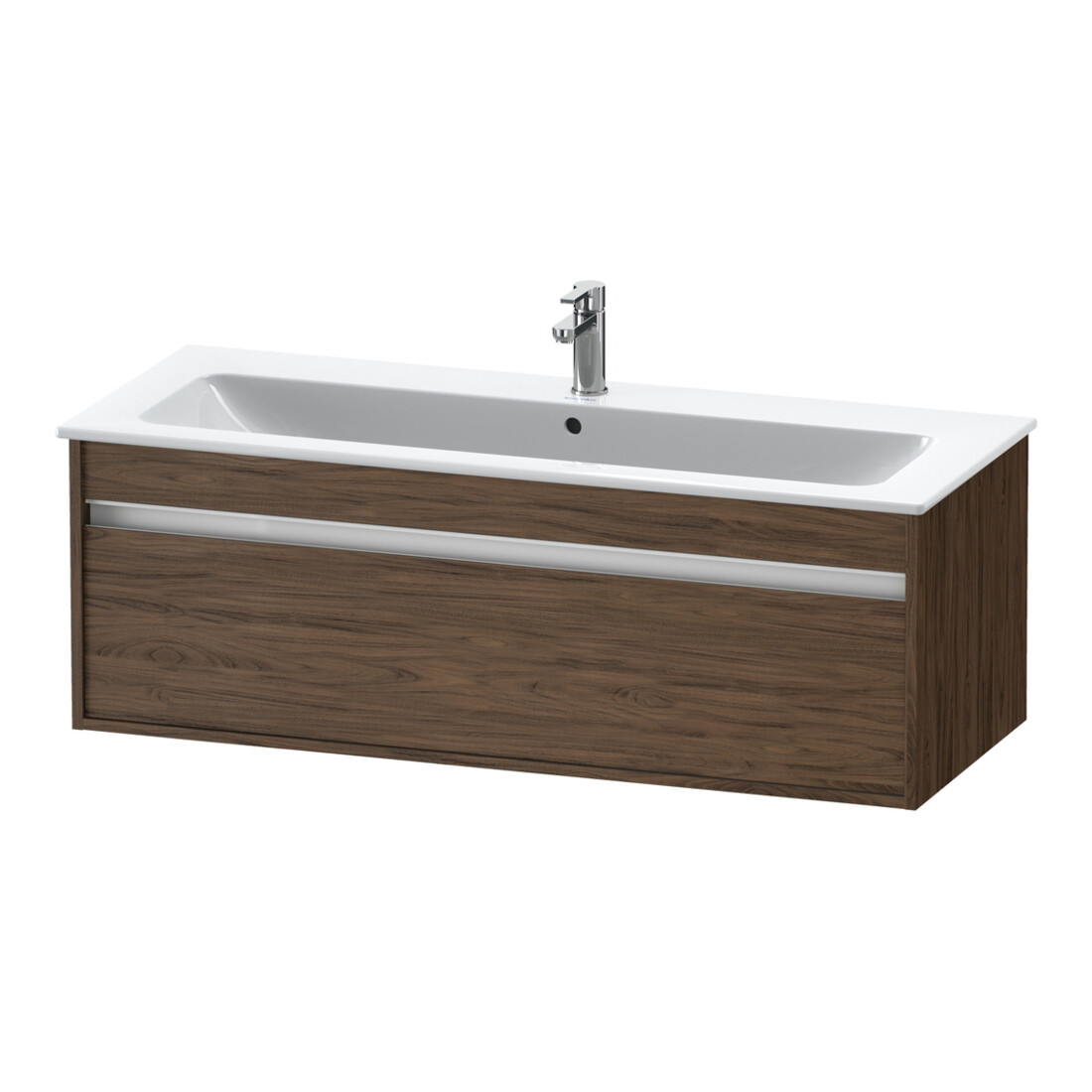 Duravit Meuble sous lavabo Ketho 120x47,5 cm, noyer foncé, 1 tiroir, suspendu