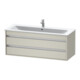 Duravit Meuble sous lavabo Ketho 120x47,5 cm, Taupe, 2 tiroirs, suspendu