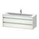 Duravit Meuble sous-lavabo Ketho 120x47,5cm, blanc brillant, 2 tiroirs, suspendu