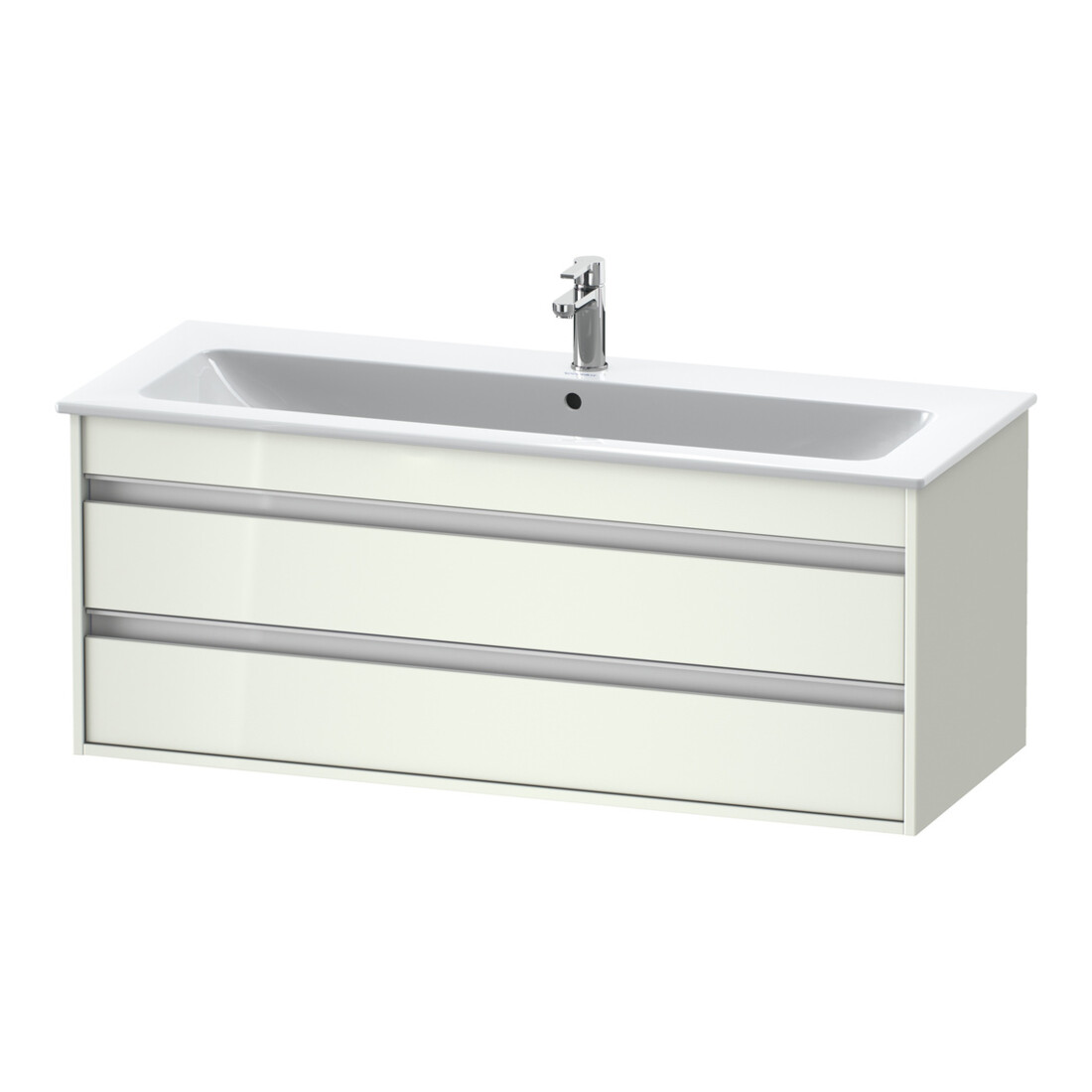 Duravit Meuble sous-lavabo Ketho 120x47,5cm, blanc brillant, 2 tiroirs, suspendu