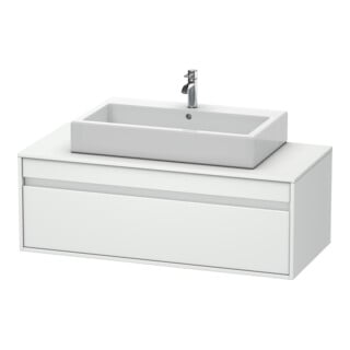 Duravit Meuble sous lavabo Ketho 120x55 cm, blanc mat, 1 tiroir, suspendu
