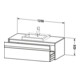 Duravit Meuble sous-lavabo Ketho 120x55 cm, blanc mat, 1 tiroir, suspendu-3