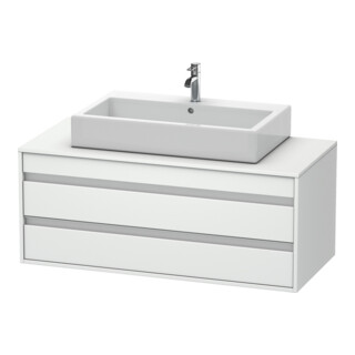 Duravit Meuble sous-lavabo Ketho 120x55 cm, blanc mat, façade AWT milieu, 2 tiroirs