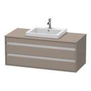 Duravit Meuble sous-lavabo Ketho 120x55 cm, blanc mat, lavabo encastré moyen, 2 tiroirs-1