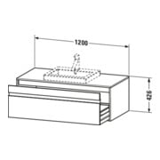 Duravit Meuble sous-lavabo Ketho 120x55 cm, E N, f EWT m, 1 tiroir, suspendu-3