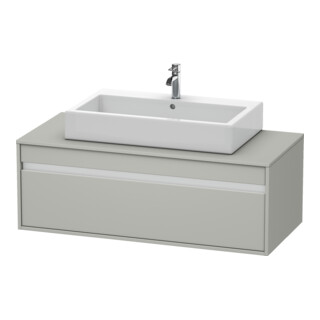 Duravit Meuble sous-lavabo Ketho 120x55 cm, gris mat, 1 tiroir, suspendu