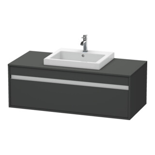 Duravit Meuble sous-lavabo Ketho 120x55 cm, gris mat, 1 tiroir, suspendu