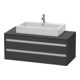 Duravit Meuble sous lavabo Ketho 120x55 cm, gris mat, face AWT milieu, 2 tiroirs-1