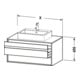 Duravit Meuble sous-lavabo Ketho 120x55 cm, H, pour AWT central, 2 tiroirs