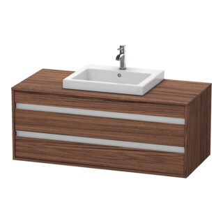 Duravit Meuble sous lavabo Ketho 120x55 cm, N d, lavabo encastré moyen, 2 tiroirs