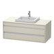 Duravit Meuble sous-lavabo Ketho 120x55 cm, Taupe, pour lavabo encastré, 2 tiroirs-1