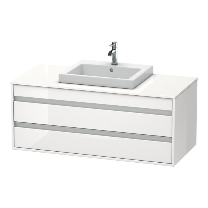 Duravit Meuble sous-lavabo Ketho 120x55 cm, Taupe, pour lavabo encastré, 2 tiroirs