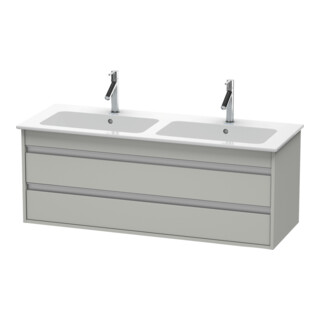 Duravit Meuble sous-lavabo Ketho 127x47,5x48 cm, 2 tiroirs, suspendu, béton gris