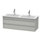 Duravit Meuble sous-lavabo Ketho 127x47,5x48 cm, 2 tiroirs, suspendu, béton gris-1