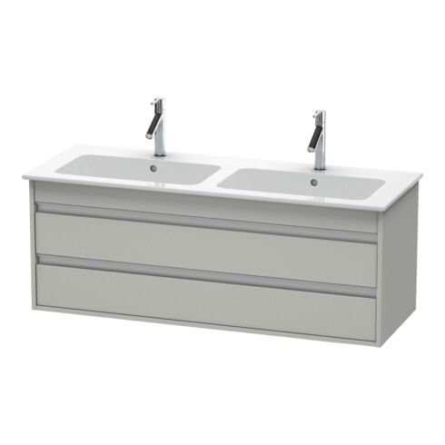 Duravit Meuble sous-lavabo Ketho 127x47,5x48 cm, 2 tiroirs, suspendu, béton gris